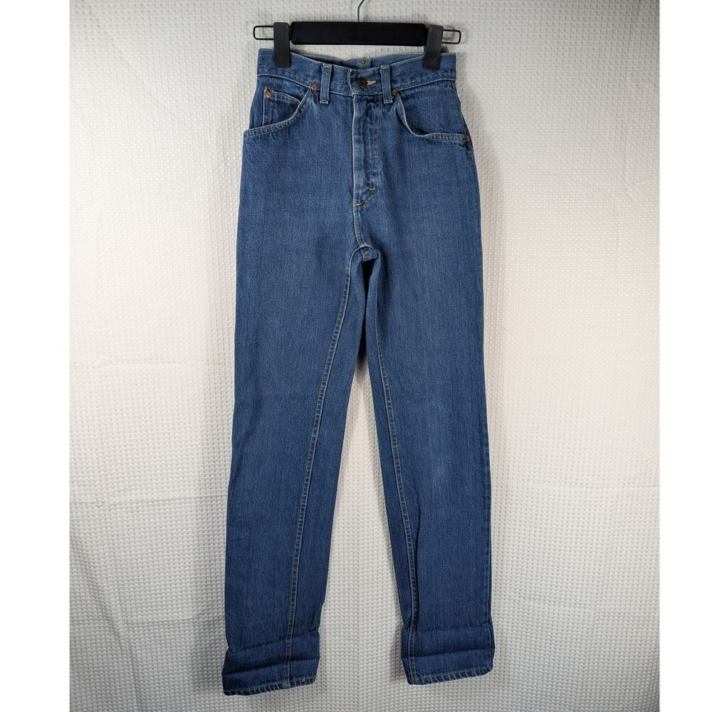 Lee Women’s Juniors Size 3 High Rise Tapered Jeans Blue Vintage 80s Denim USA